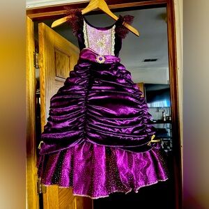What a character Kids Princess Halloween dress up purple Costume!